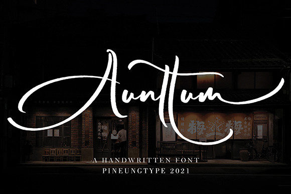Aunttum: Elevating Brand Identity with a Modern Script Font