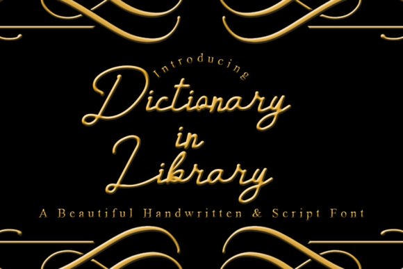 Dictionary in Library: A Timeless Handwritten Font for Creative Branding