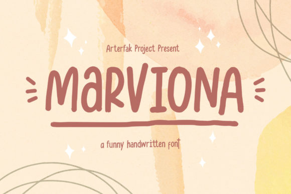 Marviona: A Playful Handwritten Font for Casual Editorial Design