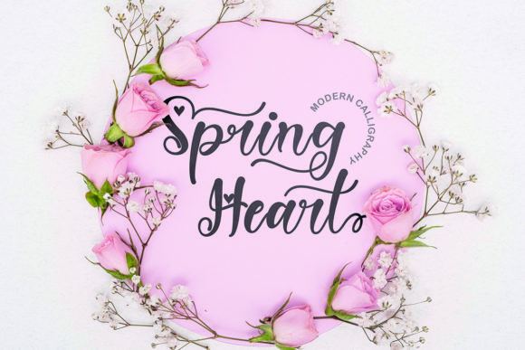 Spring Heart: A Sweet Script Font for Editorial Design and Digital Publishing