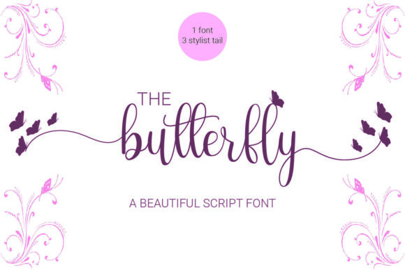 The Butterfly: A Romantic Script Font for Enchanting Marketing Designs