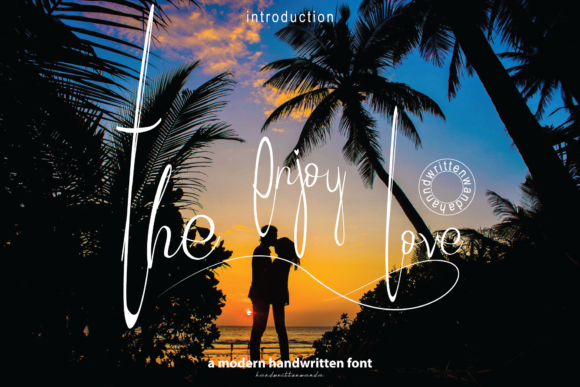 The Enjoy Love: A Sweet Script Font for Editorial Charm
